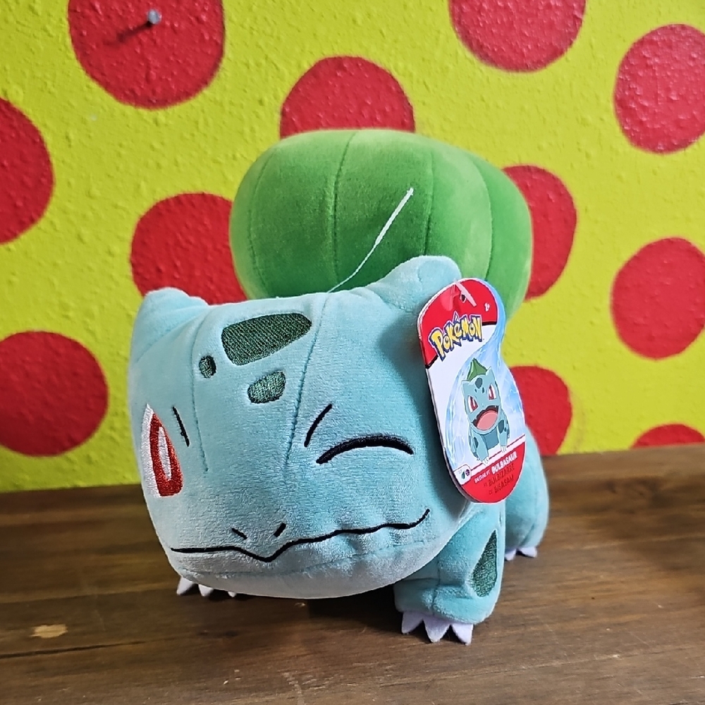 Pokemon Bulbasaur Plush with Red and Green